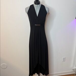 Michael Kors Halter A Line Front High Low Dress Plunge Evening Resort Elegant XS